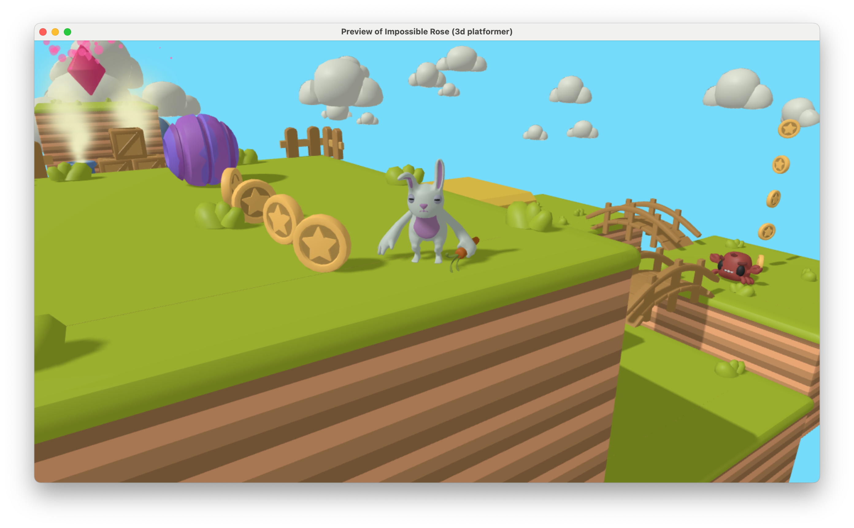 A 3D game with multiple 3D models